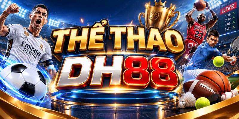 Giao diện kèo bóng đá Thể thao DH88 với nhiều lựa chọn và tỷ lệ được cập nhật.